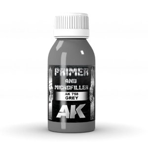 AK INTERACTIVE 758 - Primer and Microfiller Grey 100 ml