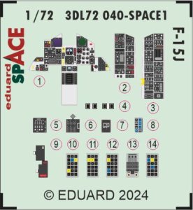 Eduard 3DL72040 - 1:72 F-15J Space 3D Decals + PE