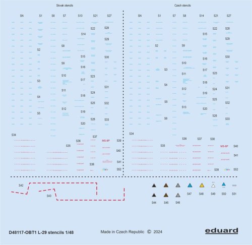 Przejdź do produktu Eduard D48117 - 1:48 L-29 stencils