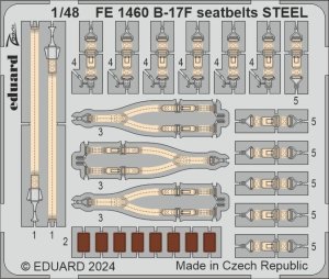 Eduard FE1460 - 1:48 B-17F seatbelts - Steel