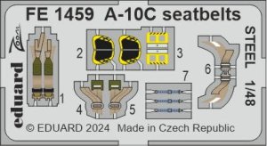 Eduard FE1459 - 1:48 A-10C seatbelts - Steel