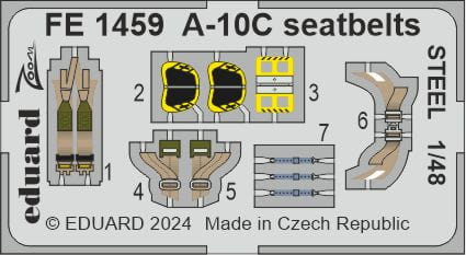 Przejdź do produktu Eduard FE1459 - 1:48 A-10C seatbelts - Steel