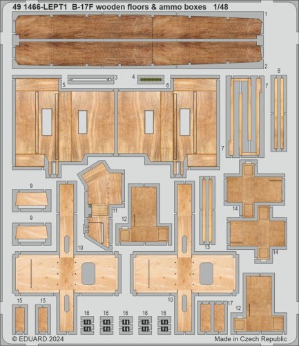 Przejdź do produktu Eduard 491466 - 1:48 B-17F wooden floors & ammo boxes