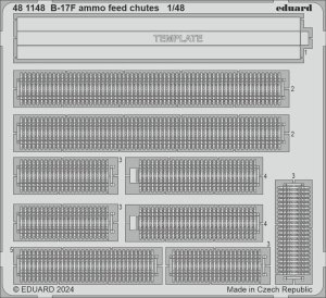 Eduard 481148 - 1:48 B-17F ammo feed chutes