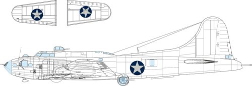 Przejdź do produktu Eduard EX1053 - 1:48 B-17F US national insignia rounded