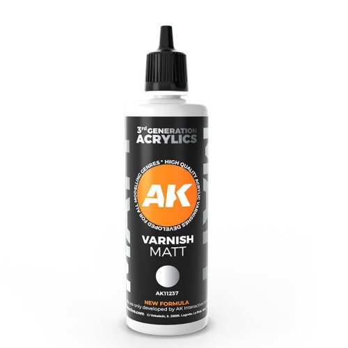 Przejdź do produktu AK INTERACTIVE 11237 - Lakier bezbarwny matowy - Varnish Matt 100 ml 3rd Generation