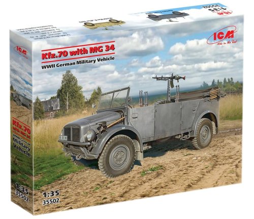 Przejdź do produktu ICM 35502 - 1:35 Kfz. 70 with MG 34 WWII German Military Vehicle