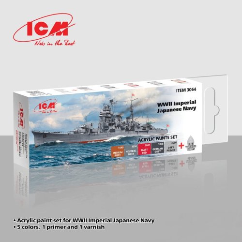 Przejdź do produktu ICM 3064 - Zestaw farb WWII Imperial Japanese Navy