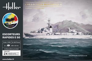 Heller 57093 - 1:400 Escorteurs Rapides E 50 modele z farbami