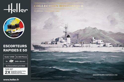 Przejdź do produktu Heller 57093 - 1:400 Escorteurs Rapides E 50 modele z farbami