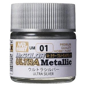 Mr.Hobby UM01 - Farba Ultra Metallic Ultra Silver 10 ml
