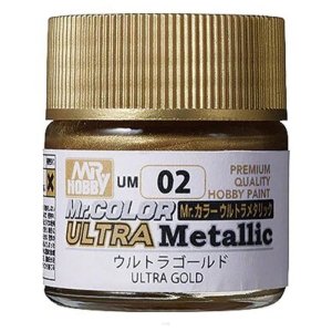 Mr.Hobby UM02 - Farba Ultra Metallic Ultra Gold 10 ml