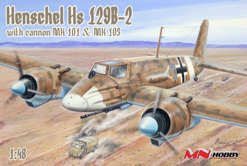 Przejdź do produktu MN Hobby 48MN002 1:48 Henschel Hs 129B-2 with Cannon MK 101 & MK 103