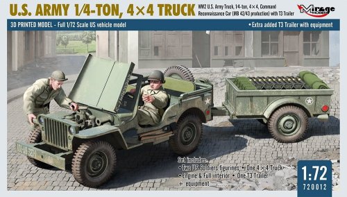 Przejdź do produktu Mirage 720012 - 1:72 U.S. Army 1/4-Ton 4x4 Truck