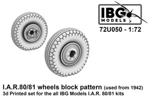 IBG 72U050 - 1:72 I.A.R. 80/81 Wheels Block Pattern Used from 1942 3D Printed Set