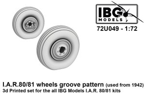 IBG 72U049 - 1:72 I.A.R. 80/81 Wheels Groove Pattern Used from 1942 3D Printed Set