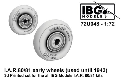 Przejdź do produktu IBG 72U048 - 1:72 I.A.R. 80/81 Early Wheels Used until 1943 3D Printed Set