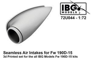 IBG 72U044 - 1:72 Seamless Air Intakes for Fw 190D-15 3D Printed Set