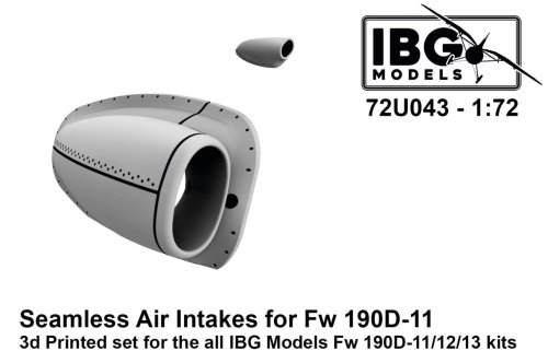 Przejdź do produktu IBG 72U043 - 1:72 Seamless Air Intakes for Fw 190D-11 3D Printed Set