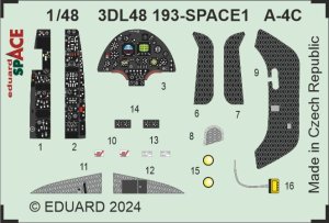 Eduard 3DL48193 - 1:48 A-4C Space 3D Decals + PE