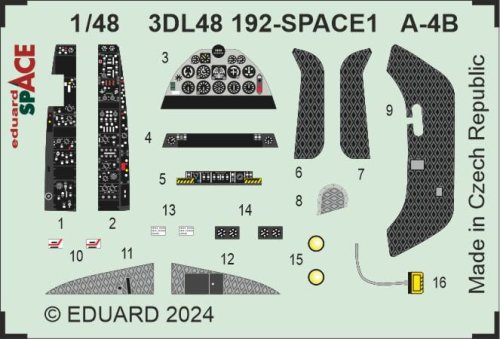Przejdź do produktu Eduard 3DL48192 - 1:48 A-4B Space 3D Decals + PE