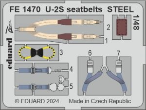 Eduard FE1470 - 1:48 U-2S seatbelts - Steel