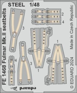 Eduard FE1468 - 1:48 Fulmar Mk.II seatbelts - Steel