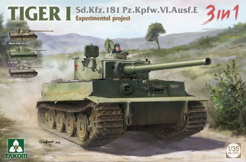 Przejdź do produktu Takom 2192 - 1:35 Tiger I Sd.Kfz.181 Pz.Kpfw.VI.Ausf.E experimental project 3 in 1