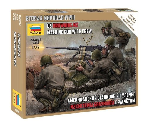 Przejdź do produktu Zvezda 6286  - 1:72 US Browning M2 Machine Gun With Crew