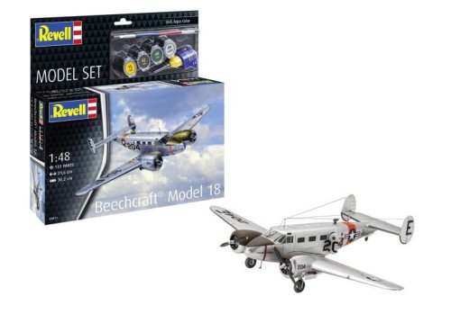 Przejdź do produktu Revell 63811 - 1:48 Beechcraft Model 18 model z farbami