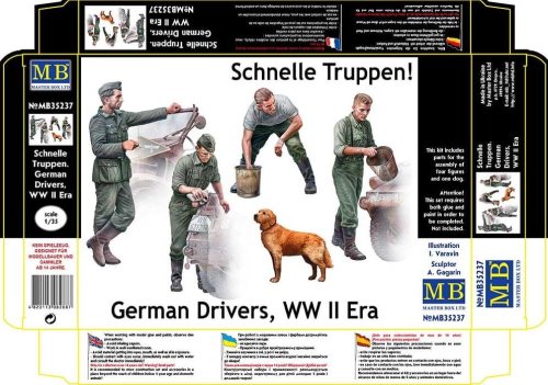 Przejdź do produktu Master Box 35237 - 1:35 Schnelle Trupen! German Drivers WWII Era
