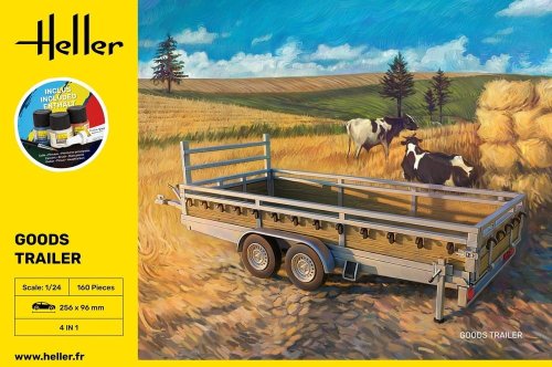 Przejdź do produktu Heller 56778 - 1:24 Goods Trailer model z farbami