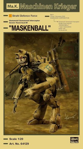 Przejdź do produktu Hasegawa 64129 - 1:20 Machinen Krieger Groser Hund Ausf. M Maskenball