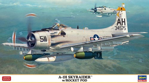 Przejdź do produktu Hasegawa 02466 - 1:72 A-1H Skyraider w/ Rocket pod