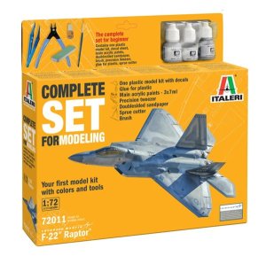 Italeri 72011 - 1:72 F-22 Raptor Complete Set - model z farbami i narzędziami