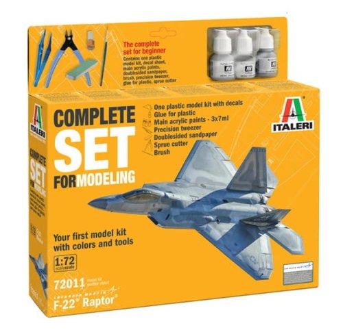 Przejdź do produktu Italeri 72011 - 1:72 F-22 Raptor Complete Set - model z farbami i narzędziami
