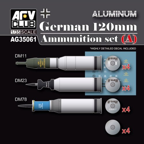 Przejdź do produktu AFV Club AG 35061 - 1:35 German 120 mm Ammunition set A - Aluminum
