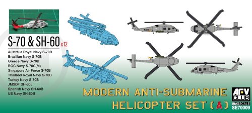 Przejdź do produktu AFV Club SE70009 - 1:700 Modern Anti-Submarine Helicopter Set A S-70 / SH-70