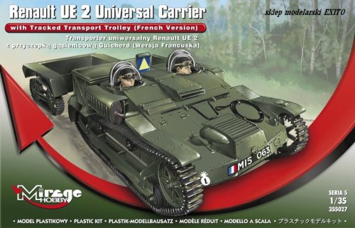 Przejdź do produktu MIRAGE 355027 - 1:35 Renault UE 2 Universal Carrier with Tracked Transport Trolley ( French Version )