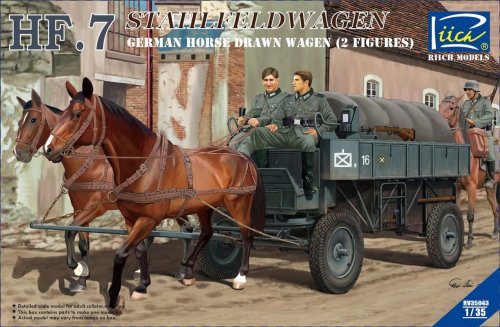 Przejdź do produktu RIICH MODELS 35043 - 1:35 German HF.7 Stahlfeldwagen German Horse Drawn Wagon w/ 2 figures