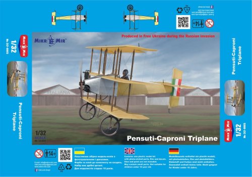 Przejdź do produktu Mikromir 32005 - 1:32 Pensuti Caproni Triplane