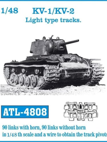 Przejdź do produktu Friulmodel ATL-4808 - 1:48 Metalowe gąsienice KV-1 / KV-2 typ lekki
