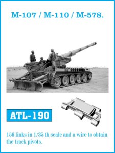 Friulmodel ATL-190 - 1:35 Metalowe gąsienice M-107 / M-110 / M-578