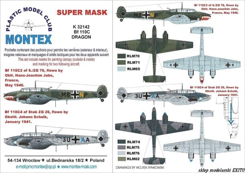 Przejdź do produktu MONTEX K32142 - 1:32 Bf-110 C