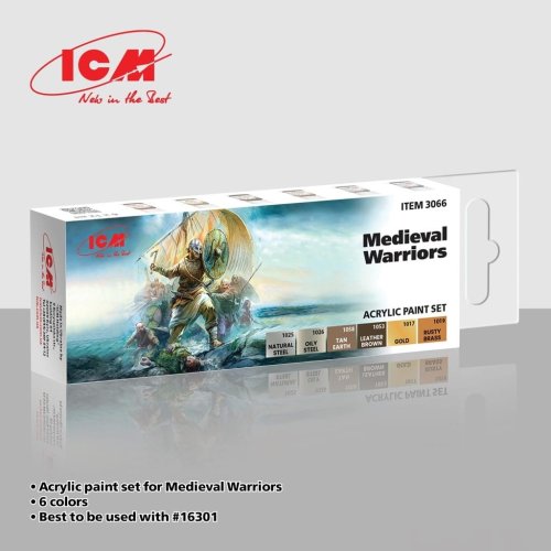 Przejdź do produktu ICM 3066 - Zestaw farb Medieval Warriors