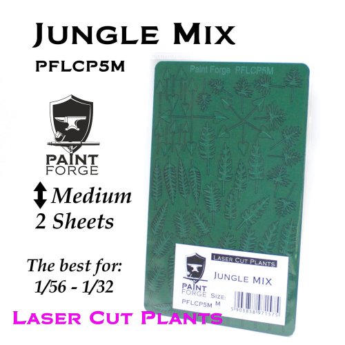 Przejdź do produktu Paint Forge PFLCP5M - Zestaw liści roślinności dżungli wycinanych laserowo rozmiar Medium