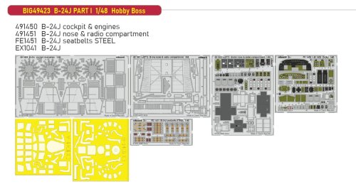 Przejdź do produktu Eduard BIG49423 - 1:48 B-24J Part I