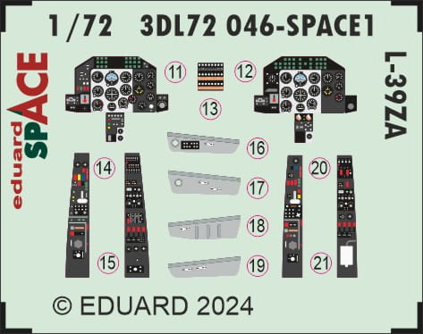 Przejdź do produktu Eduard 3DL72046 - 1:72 L-39ZA Space 3D Decals + PE