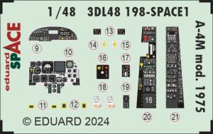 Eduard 3DL48198 - 1:48 A-4M mod. 1975 Space 3D Decals + PE