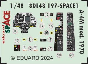 Eduard 3DL48197 - 1:48 A-4M mod. 1970 Space 3D Decals + PE